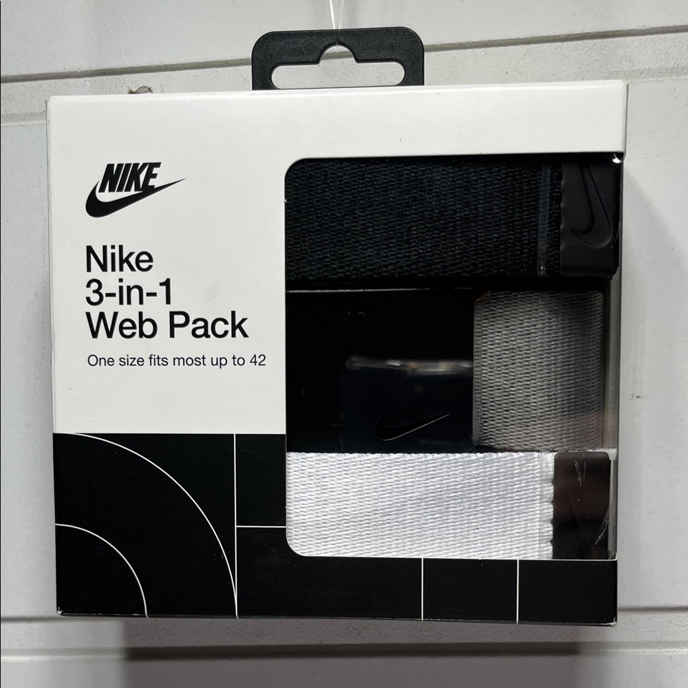 Nike 3-in-1 Belt Set - Black, Gray, White